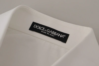 Shop Dolce & Gabbana White Short Sleeve Tuxedo Formal Blouse Women's Shirt