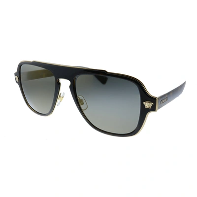 Shop Versace Ve 2199 12524t Unisex Square Sunglasses In Blue