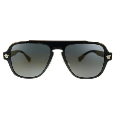Shop Versace Ve 2199 12524t Unisex Square Sunglasses In Blue