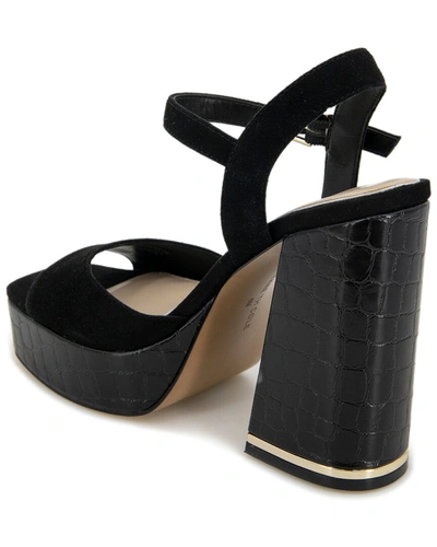Shop Kenneth Cole Dolly Suede Sandal In Black