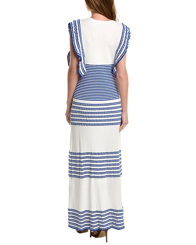 Shop Elisabetta Franchi Midi Dress In Blue