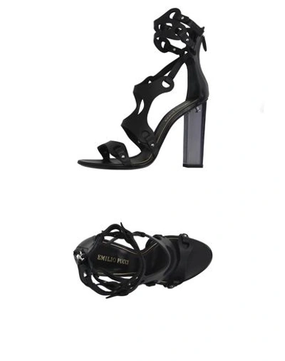 Emilio Pucci Sandals In Black