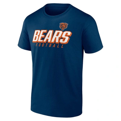 Shop Fanatics Branded Navy/orange Chicago Bears Player Pack T-shirt Combo Set