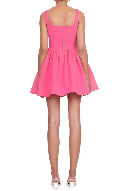 Shop Staud Landscape Cotton Blend Dress In Coral Pink