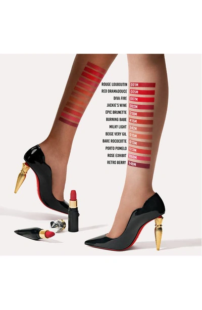Christian Louboutin Rouge Louboutin Velvet Matte On The Go Lipstick In Epic Brunette 318