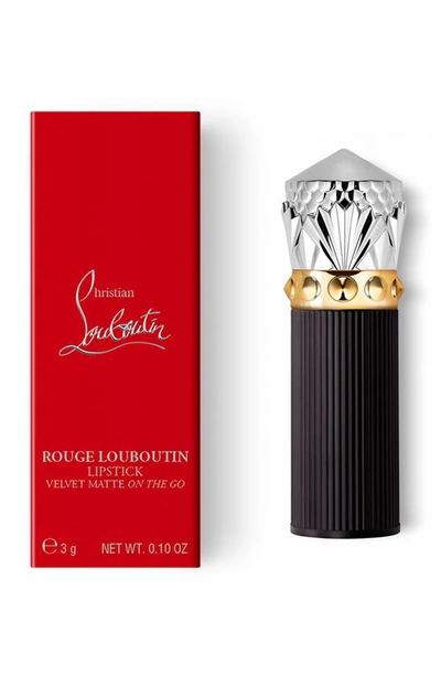 Shop Christian Louboutin Rouge Louboutin Velvet Matte On The Go Lipstick In Burning Babe 415