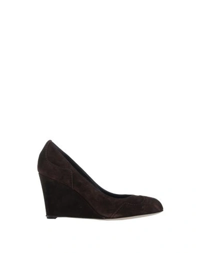 Shop Sergio Rossi Pump In Dark Brown