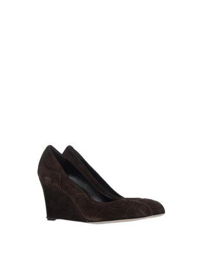 Shop Sergio Rossi Pump In Dark Brown