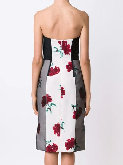 Shop Oscar De La Renta Paneled Floral Print Dress
