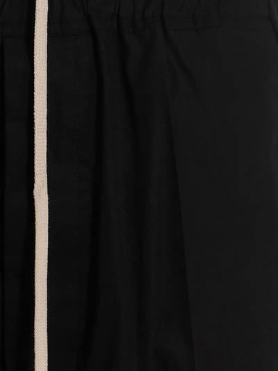 Shop Rick Owens Drawstring Cropped Pants Black