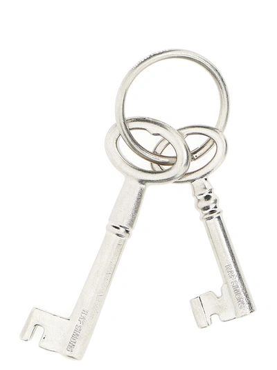 Shop Raf Simons Key Keyring Silver