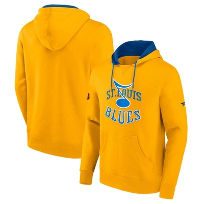 Shop Fanatics Branded Gold St. Louis Blues Special Edition 2.0 Team Logo Pullover Hoodie In Yellow