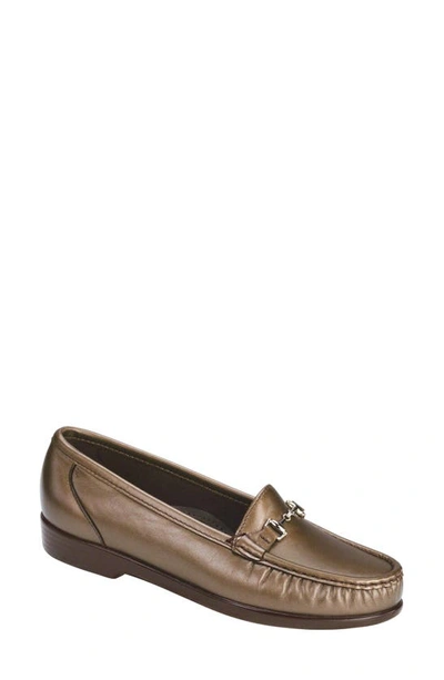 Shop Sas Metro Metallic Loafer In Bronze