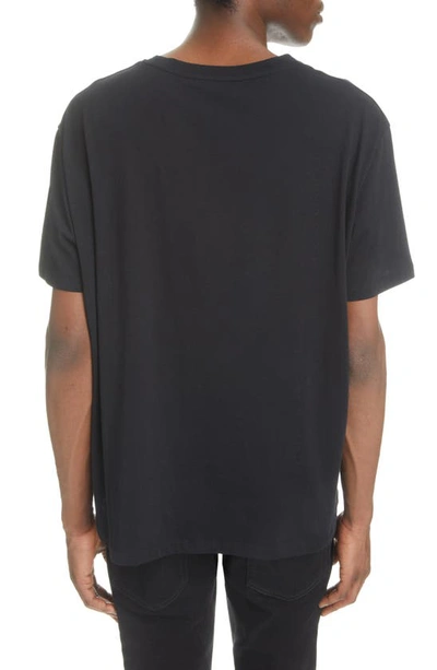 Shop Balmain '70s Logo Graphic T-shirt In Eab - Black/ White