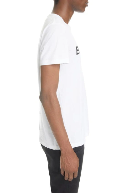 Shop Balmain Logo Graphic T-shirt In Gab - White/ Black