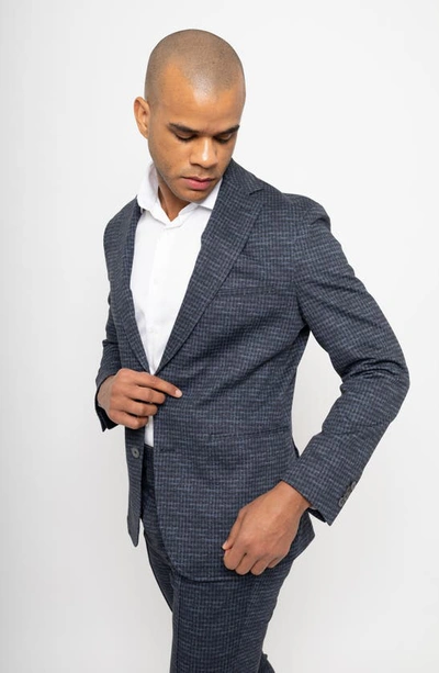 Pino By Pinoporte Sport Check Slim Fit Pants In Navy