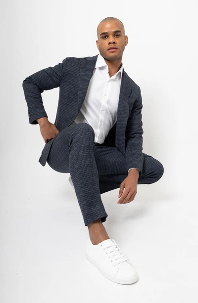 Pino By Pinoporte Sport Check Slim Fit Pants In Navy