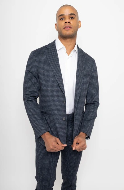 Pino By Pinoporte Sport Check Slim Fit Pants In Navy