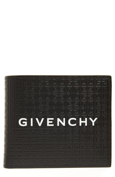 Shop Givenchy 4g-motif Leather Bifold Wallet In Black