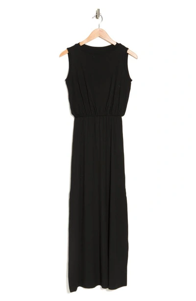 Shop Go Couture Sleeveless Blouson Maxi Dress In Black