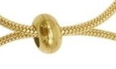 Adornia White Rhodium Plated Bar Station Slide Bracelet In Yellow