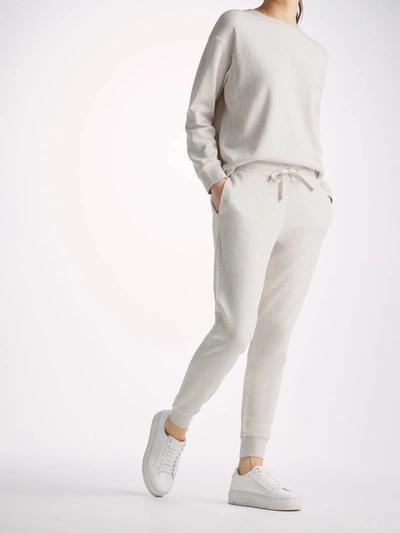Shop Derek Rose Women's Sweatpants Quinn Cotton Modal Stretch Oat