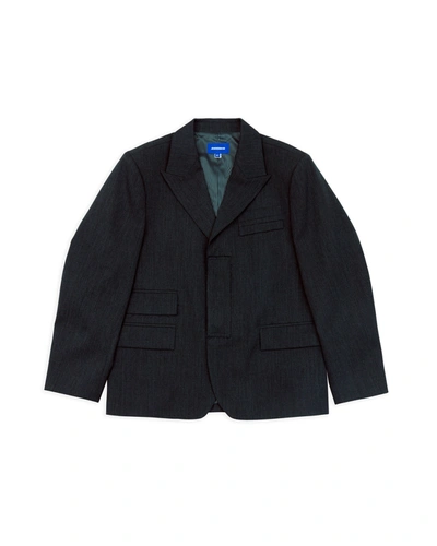 Shop Ader Error Unisex Blazer Jacket In Charcoal