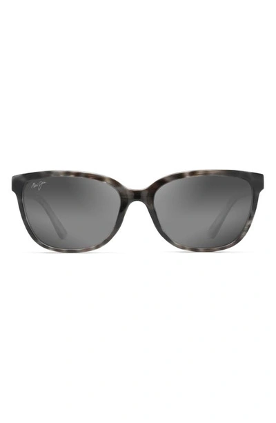 Maui Jim Honi 54mm Polarized Cat Eye Sunglasses - Grey Tortoise Stripe In Grey Tortoise Stripe