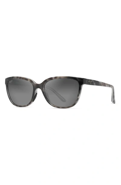 Maui Jim Honi 54mm Polarized Cat Eye Sunglasses - Grey Tortoise Stripe In Grey Tortoise Stripe