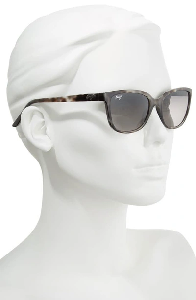 Maui Jim Honi 54mm Polarized Cat Eye Sunglasses - Grey Tortoise Stripe In Grey Tortoise Stripe