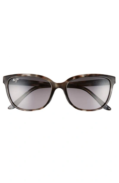 Maui Jim Honi 54mm Polarized Cat Eye Sunglasses - Grey Tortoise Stripe In Grey Tortoise Stripe