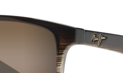 Shop Maui Jim Onshore 58mm Polarized Rectangular Sunglasses In Chocolate Fade