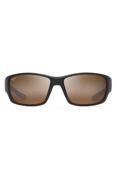 Shop Maui Jim Local Kine 61mm Polarized Sunglasses In Dk Brown/ Tan/ Cream