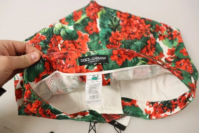 Shop Dolce & Gabbana Multicolor Women'ss Floral Print Mid Waist Cropped Trouser Women's Pant