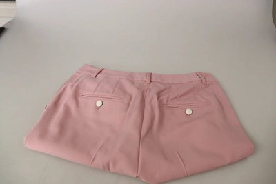 Shop Dolce & Gabbana Pink Mid Waist Straight Leg Trouser Women's Pants