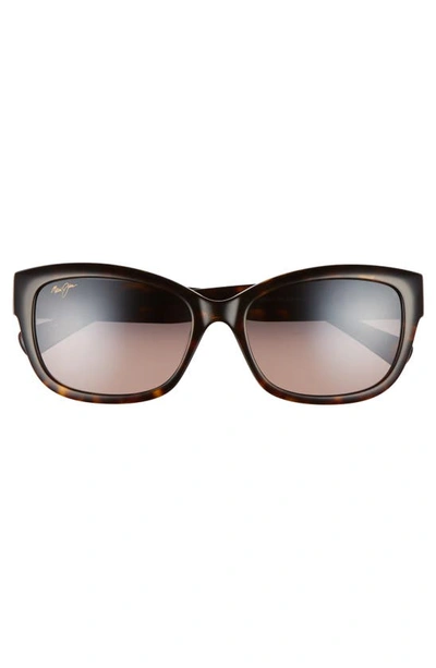 Shop Maui Jim Plumeria 55mm Polarizedplus2® Cat Eye Sunglasses In Dark Tortoise/ Maui Rose