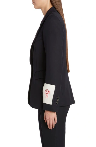 Golden Goose Single Breasted Tom Boy Blazer In Dark Blue In Dark Blue