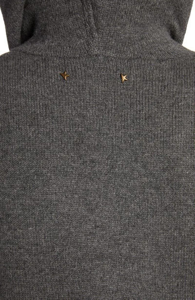 Shop Golden Goose Cashmere & Wool Hooded Sweater In Grey Melange