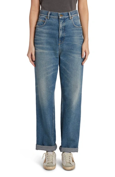 Golden Goose Kim Lived-in Jeans In Medium Wash Blue | ModeSens