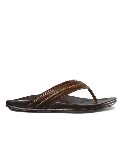 Shop Olukai Men's Mea Ola Beach Sandal In Dark Java In Brown