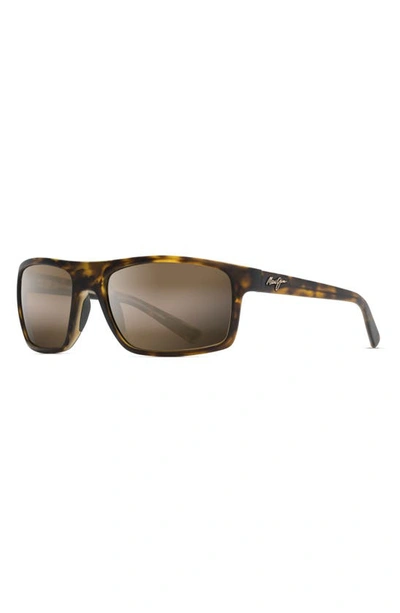 Shop Maui Jim Byron Bay 62mm Polarizedplus2® Sunglasses In Matte Tortoise/ Bronze