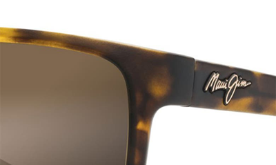 Shop Maui Jim Byron Bay 62mm Polarizedplus2® Sunglasses In Matte Tortoise/ Bronze