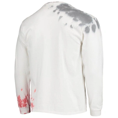 Shop Junk Food White Houston Rockets Tie-dye Long Sleeve T-shirt