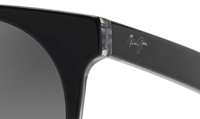 Shop Maui Jim Mehana 55mm Polarized Plus2® Cat Eye Sunglasses In Black With Crystal