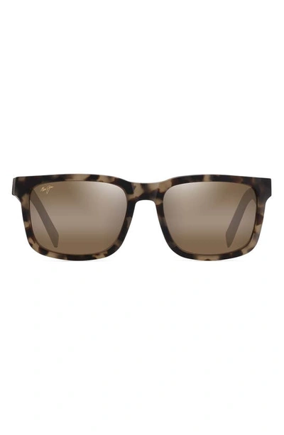 Shop Maui Jim Stone Shack 55mm Polarizedplus2® Square Sunglasses In Matte Tortoise