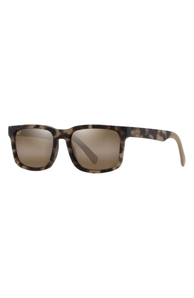 Shop Maui Jim Stone Shack 55mm Polarizedplus2® Square Sunglasses In Matte Tortoise