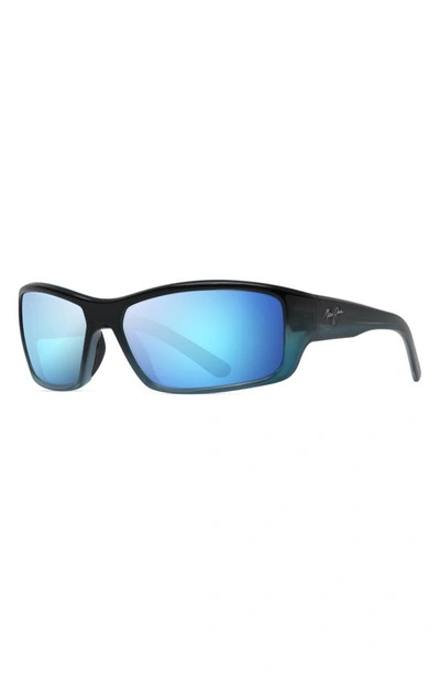 Shop Maui Jim Barrier Reef 62mm Polarized Sunglasses In Blue Turquoise/ Blue