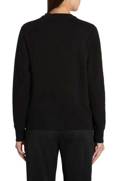 Shop Golden Goose Star Collection Athena Logo Cotton Sweatshirt In Black