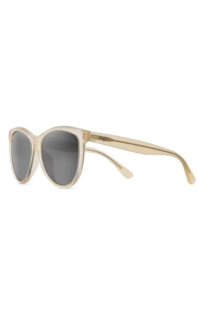 Shop Maui Jim Glory Glory 56mm Polarizedplus2® Cat Eye Sunglasses In Milky Almond/ Neutral Grey