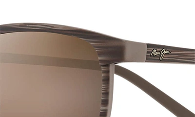 Shop Maui Jim Lele Kawa 58mm Polarized Square Sunglasses In Brown Stripe/ Hcl Bronze